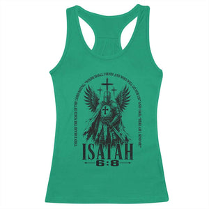 Here Am I Send Me Isaiah 6 8 Catholic Knight Templar Crusader Faith Racerback Tank Top TS10 Irish Green Print Your Wear