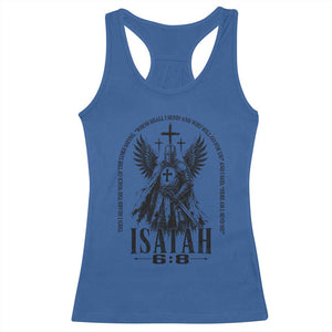 Here Am I Send Me Isaiah 6 8 Catholic Knight Templar Crusader Faith Racerback Tank Top TS10 Royal Blue Print Your Wear