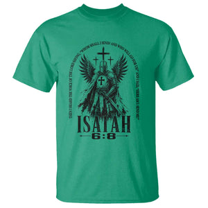 Here Am I Send Me Isaiah 6 8 Catholic Knight Templar Crusader Faith T Shirt TS10 Irish Green Print Your Wear