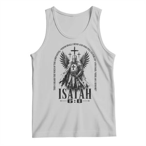 Here Am I Send Me Isaiah 6 8 Catholic Knight Templar Crusader Faith Tank Top TS10 Ash Print Your Wear