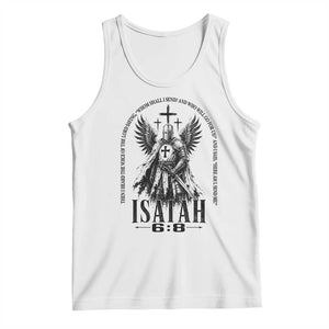 Here Am I Send Me Isaiah 6 8 Catholic Knight Templar Crusader Faith Tank Top TS10 White Print Your Wear