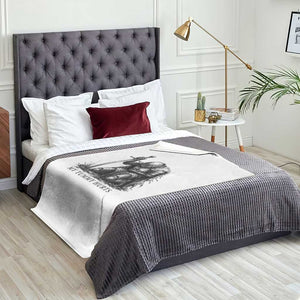 Tummy Hurts Funny Medieval Knight Throw Blanket Dark Fantasy Meme TS10 Print Your Wear