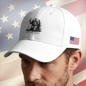 Tummy Hurts Funny Medieval Knight Baseball Cap Dark Fantasy Meme TS10 Print Your Wear