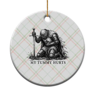 Tummy Hurts Funny Medieval Knight Ceramic Ornament Dark Fantasy Meme TS10 1pc Christmas Plaid Print Your Wear