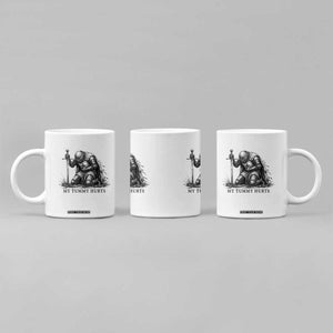 Tummy Hurts Funny Medieval Knight Coffee Mug Dark Fantasy Meme TS10 Print Your Wear
