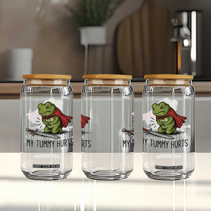 Tummy Hurts Funny Medieval Frog Glass Can Dark Fantasy Meme TS10 Print Your Wear