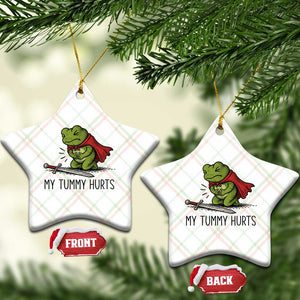 Tummy Hurts Funny Medieval Frog Ceramic Ornament Dark Fantasy Meme TS10 Print Your Wear