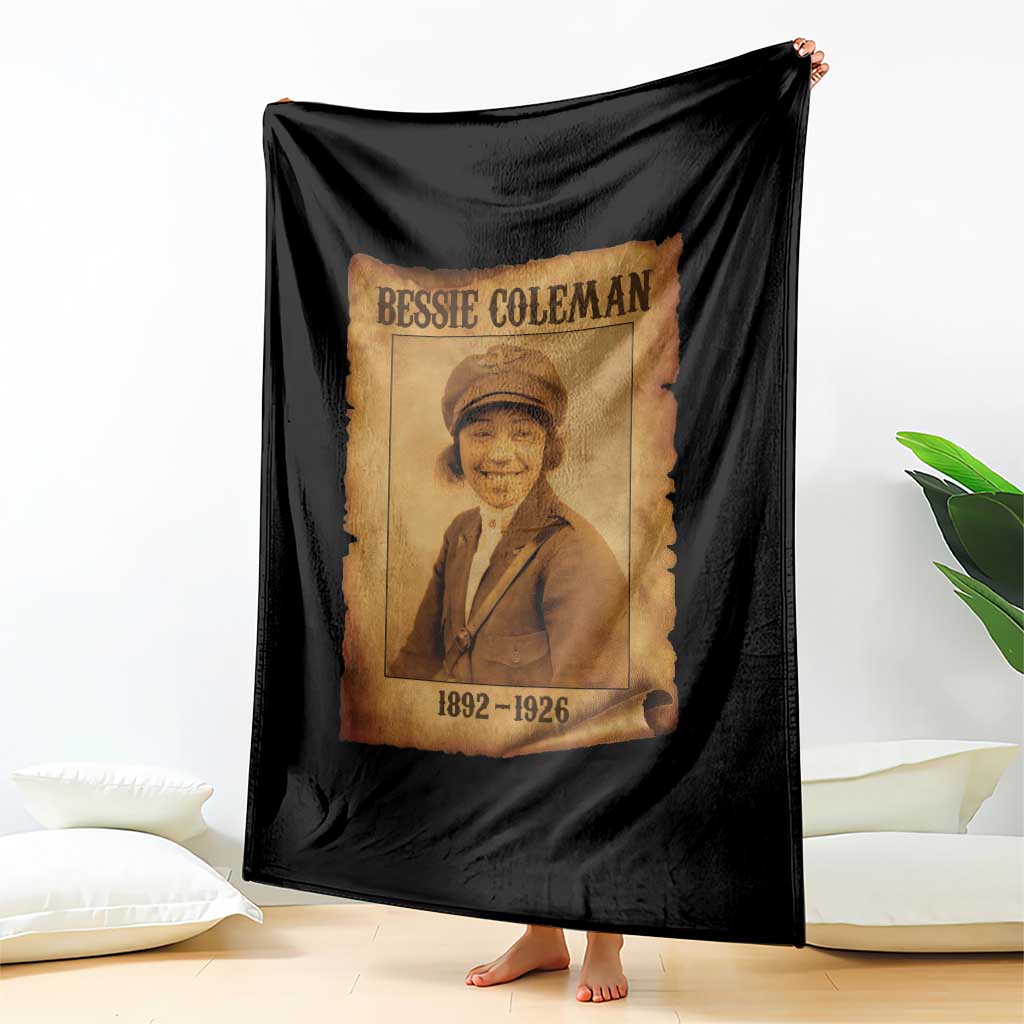 Bessie Coleman First African American Female Pilot Throw Blanket Black History TS10 Print Your Wear