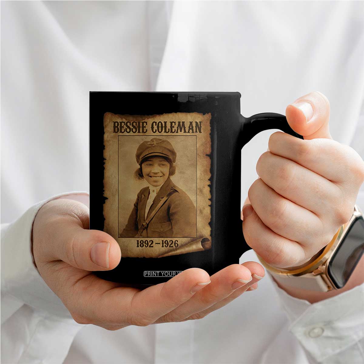 Bessie Coleman First African American Female Pilot Coffee Mug Black History TS10 Print Your Wear