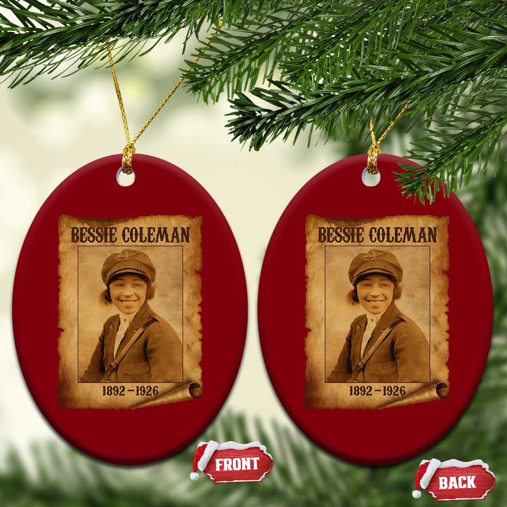 Bessie Coleman First African American Female Pilot Ceramic Ornament Black History TS10 Print Your Wear