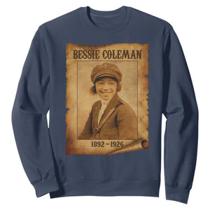 Bessie Coleman First African American Female Pilot Sweatshirt Black History TS10 Navy Print Your Wear