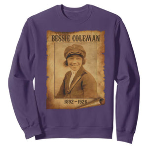 Bessie Coleman First African American Female Pilot Sweatshirt Black History TS10 Purple Print Your Wear