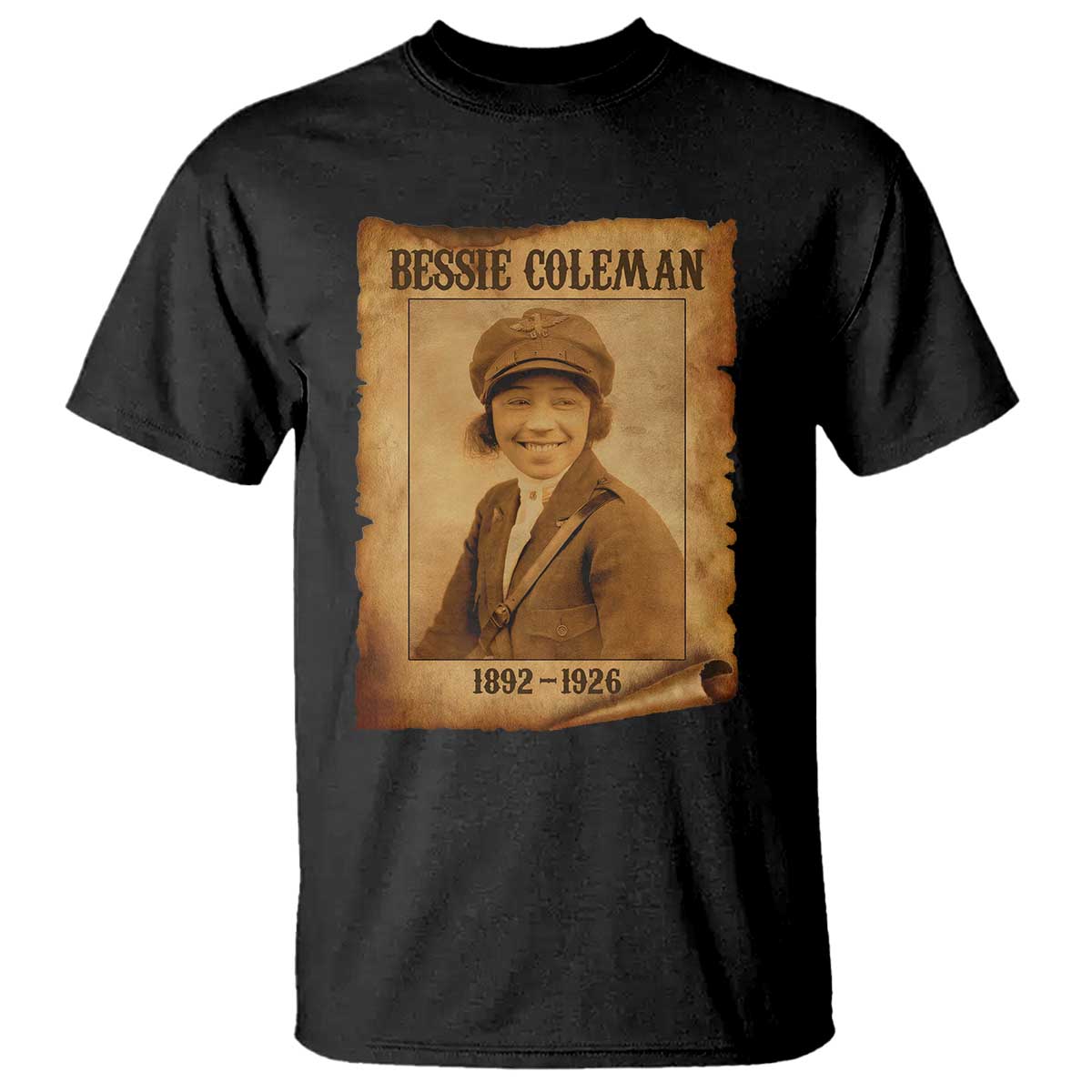 Bessie Coleman First African American Female Pilot T Shirt Black History TS10 Black Print Your Wear
