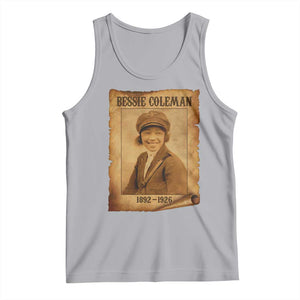 Bessie Coleman First African American Female Pilot Tank Top Black History TS10 Athletic Heather Print Your Wear