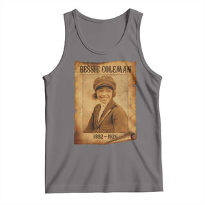 Bessie Coleman First African American Female Pilot Tank Top Black History TS10 Deep Heather Print Your Wear