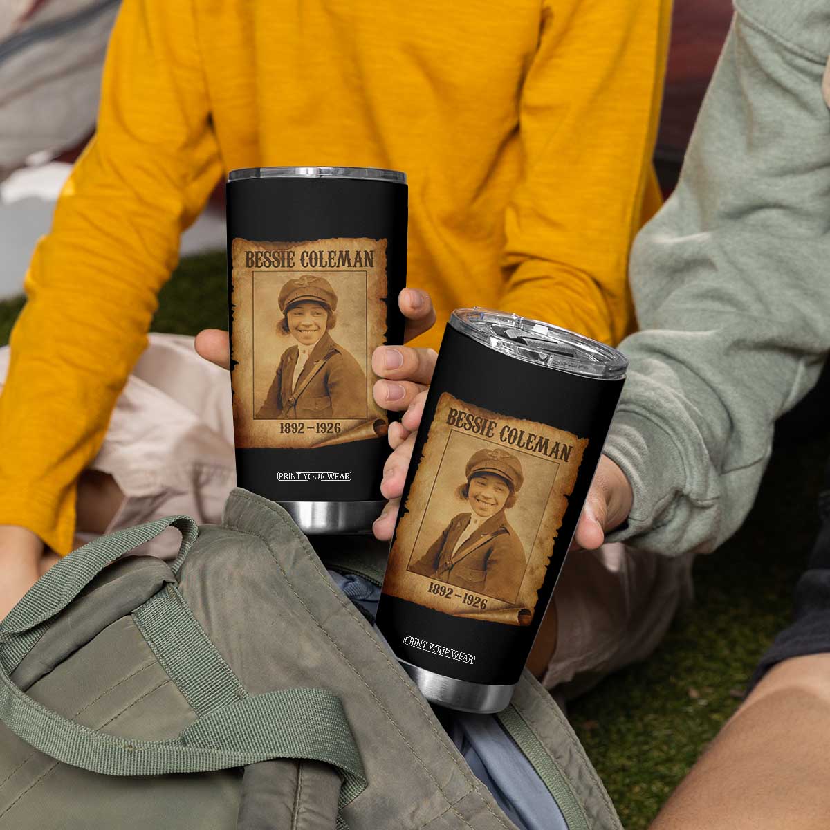 Bessie Coleman First African American Female Pilot Tumbler Cup Black History TS10 Print Your Wear