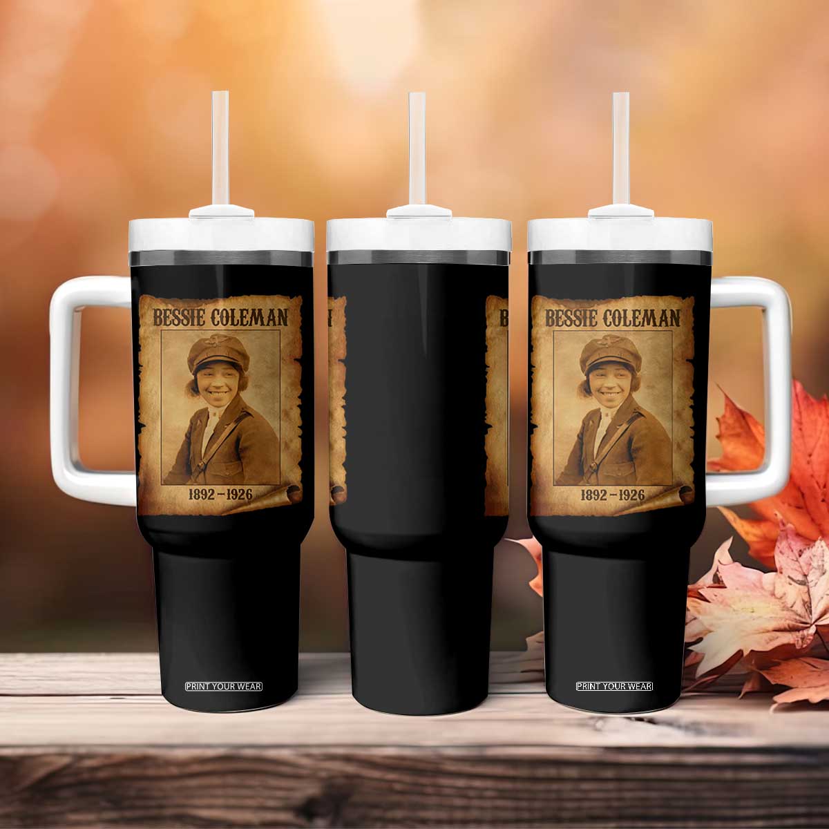 Bessie Coleman First African American Female Pilot Tumbler With Handle Black History TS10 Print Your Wear