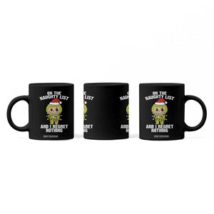 Funny Christmas Coffee Mug On the Naughty List I Regret Nothing Kawaii Bubu TS10 Print Your Wear