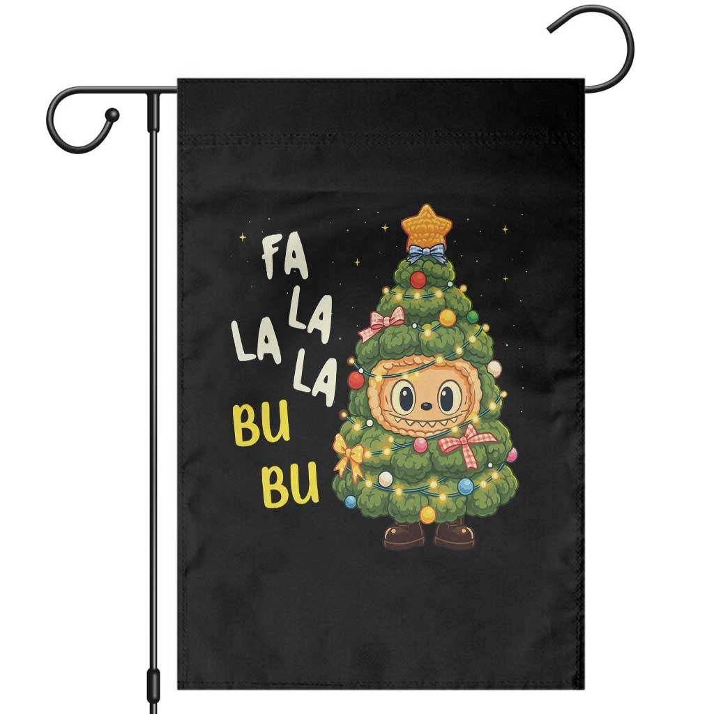 Funny Christmas Garden Flag Fa La La La Bu Bu Xmas Song Kawaii Bubu TS10 Black Print Your Wear