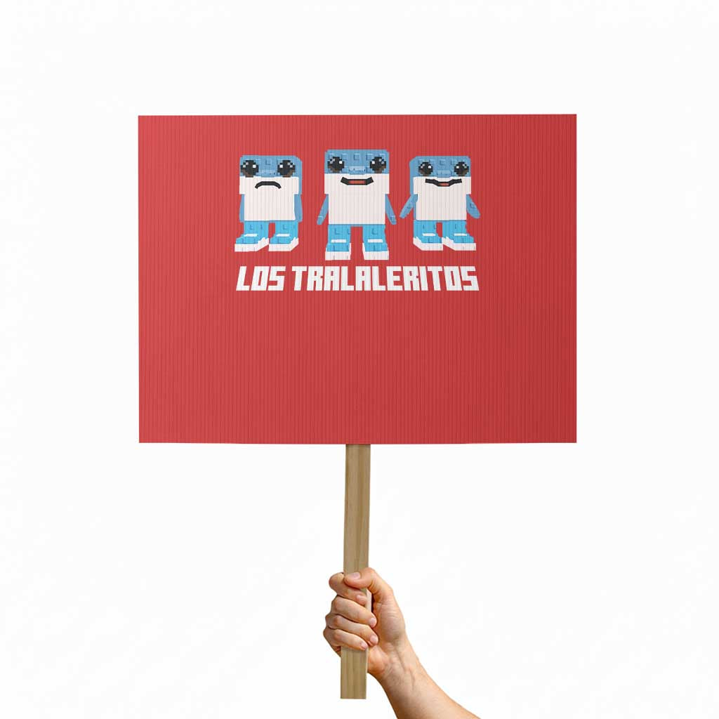 Italian Brainrot Meme Shark Protest Sign Tralalero Tralala Los Tralaleritos Funny Animals TS10 Horizontal 18