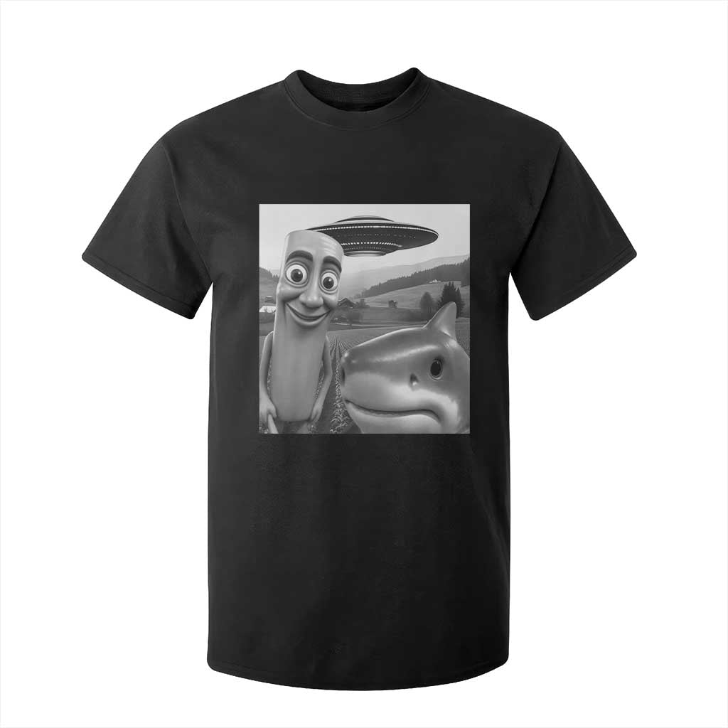 Funny Italian Brainrot Meme T Shirt For Kid Funny Tung Tung Tung Sahur Tralalero Tralala Selfie TS10 Black Print Your Wear