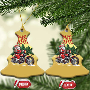 Christmas Motorcycle Santa Christmas Ornament Funny Motorbike Rider Grandpa Merry Xmas TS10 Christmas Tree Gold Print Your Wear