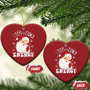 Santa Christmas Ornament Big Nick Energy TS10 Heart Red Print Your Wear