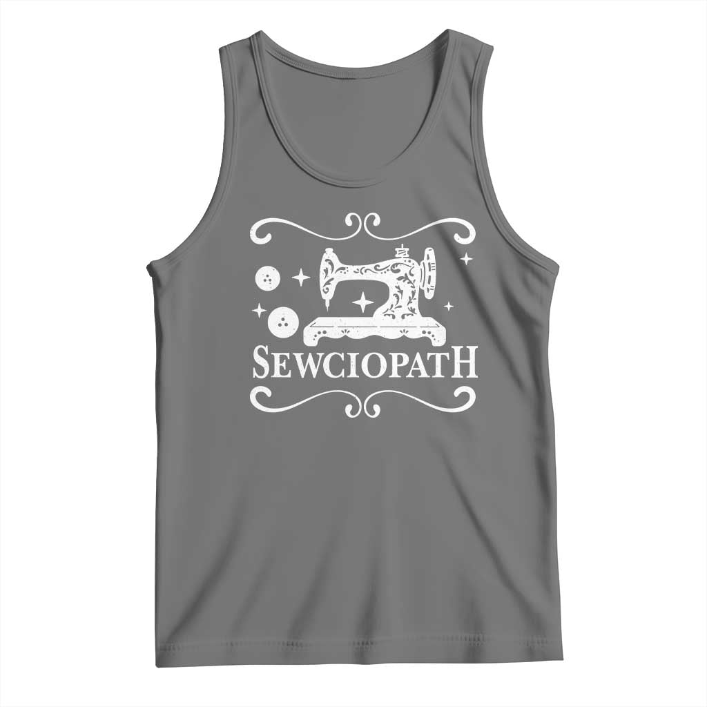 Sewing Lover Tank Top Sewciopath Quilter Gift TS10 Black Heather Print Your Wear