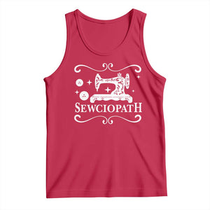 Sewing Lover Tank Top Sewciopath Quilter Gift TS10 Red Print Your Wear