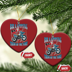 Dirt Bike Christmas Christmas Ornament Brraaap Funny Motocross Biker Xmas Gift TS10 Heart Red Print Your Wear