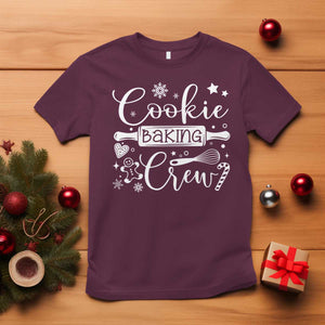 Family Baking Team T Shirt Funny Cookie Christmas Cookie Baking Crew TS10 Maroon Print Your Wear