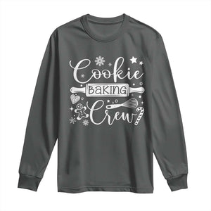 Family Baking Team Long Sleeve Shirt Funny Cookie Christmas Cookie Baking Crew TS10 Dark Heather Print Your Wear