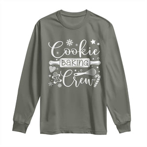 Family Baking Team Long Sleeve Shirt Funny Cookie Christmas Cookie Baking Crew TS10 Military Green Print Your Wear