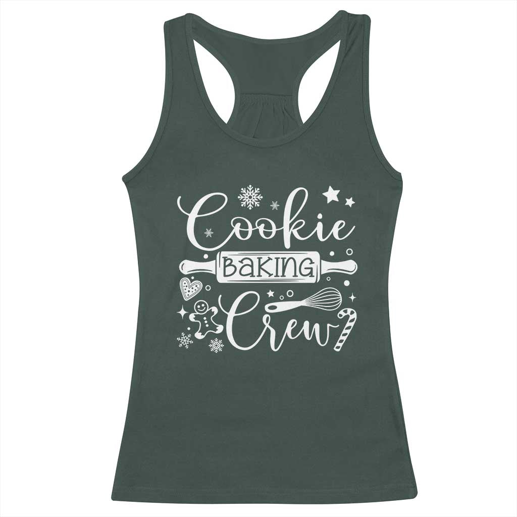Family Baking Team Racerback Tank Top Funny Cookie Christmas Cookie Baking Crew TS10 Dark Forest Green Print Your Wear