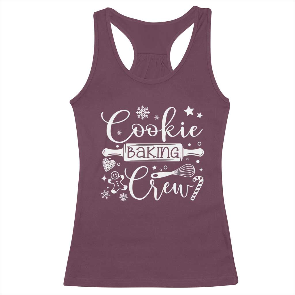 Family Baking Team Racerback Tank Top Funny Cookie Christmas Cookie Baking Crew TS10 Maroon Print Your Wear