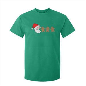 Funny Christmas T Shirt For Kid Santa Eating Gingerbread Men Gamer Men Women Kids TS10 Irish Green Print Your Wear