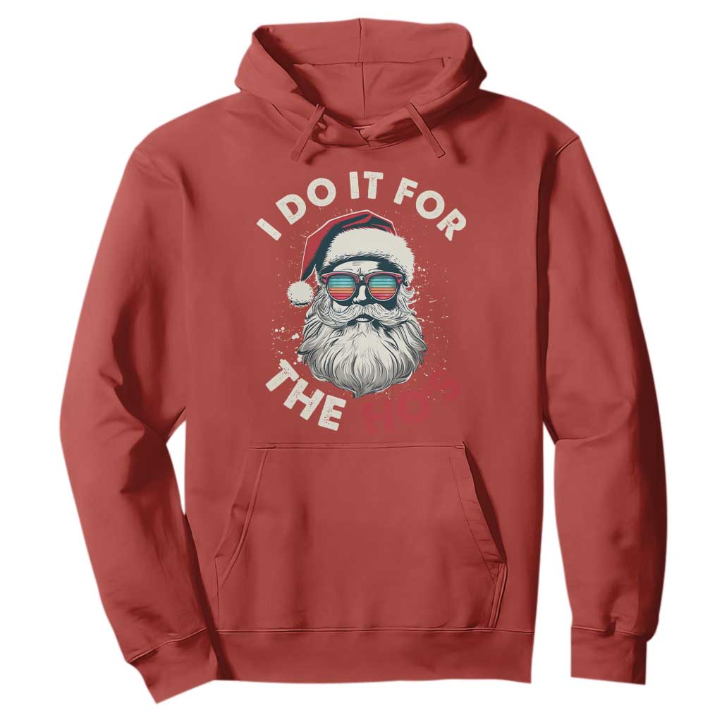 Funny Christmas Hoodie Santa I Do It For The Ho's TS10 Red Print Your Wear