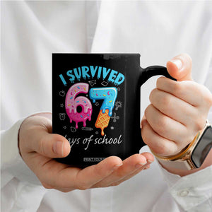 I Survived 67 Days of School Funny Six Seven Meme Coffee Mug Baseball Ice Cream Dripping TS10 Print Your Wear