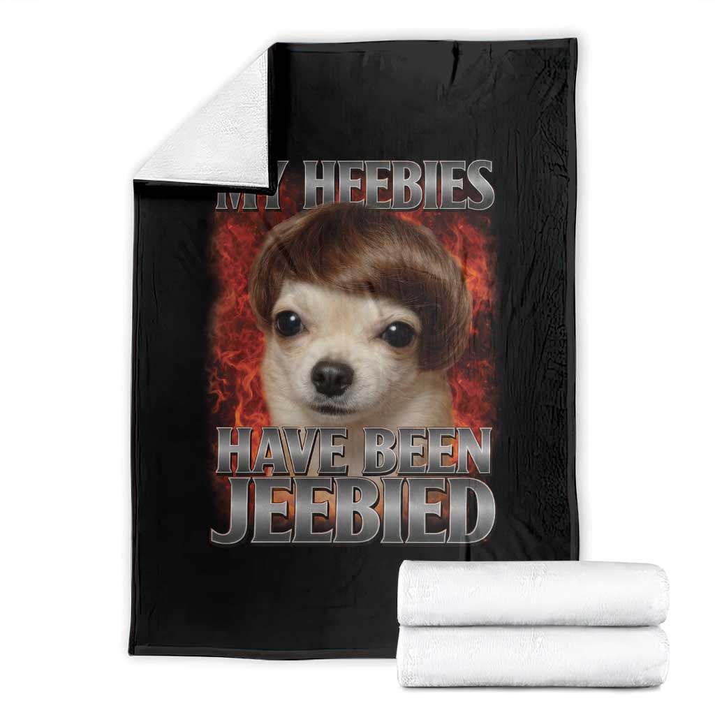 Chihuahua Funny Meme Throw Blanket My Heebies Have Been Jeebied Bootleg TS10 Black Print Your Wear