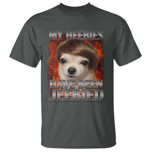 Chihuahua Funny Meme T Shirt My Heebies Have Been Jeebied Bootleg TS10 Dark Heather Print Your Wear