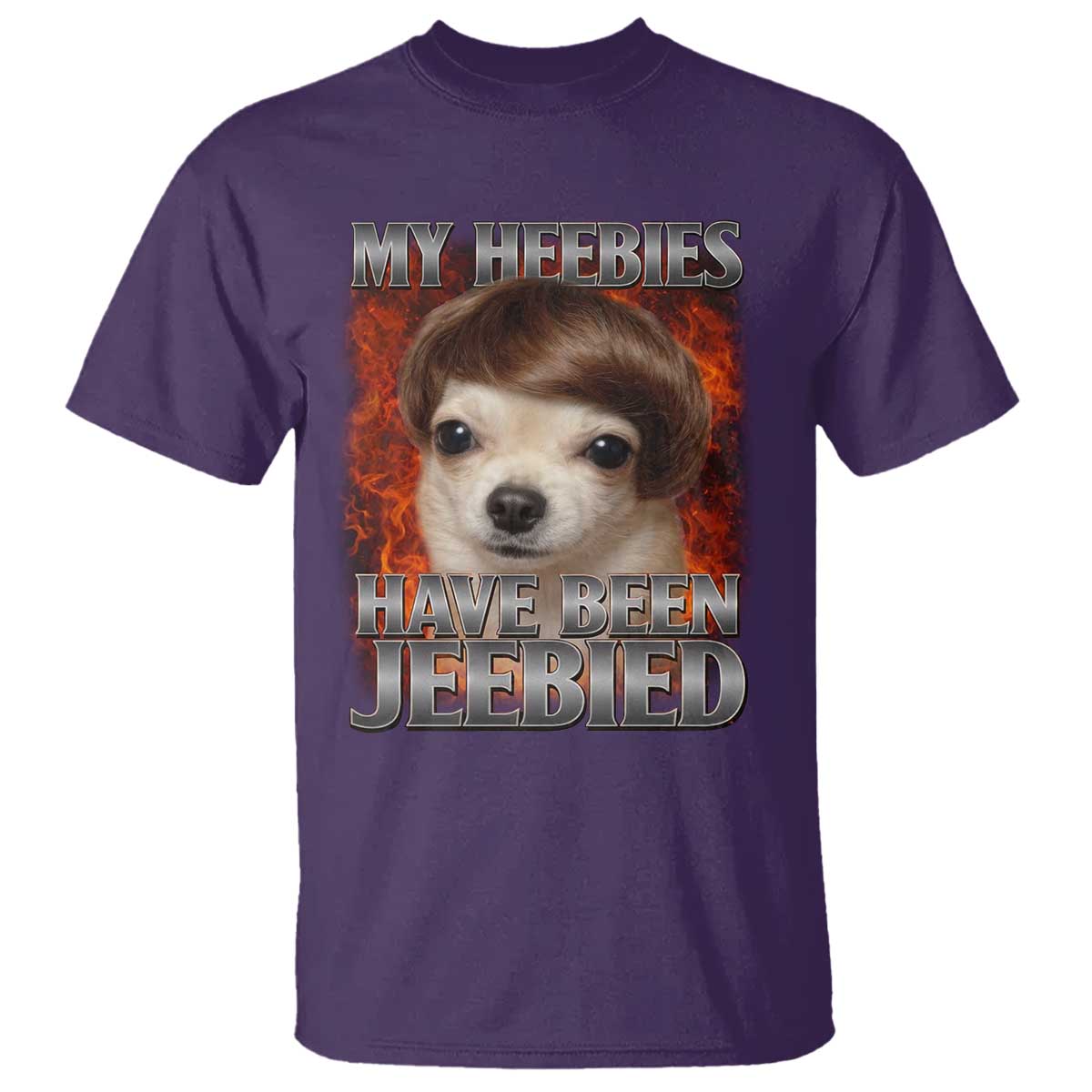 Chihuahua Funny Meme T Shirt My Heebies Have Been Jeebied Bootleg TS10 Purple Print Your Wear