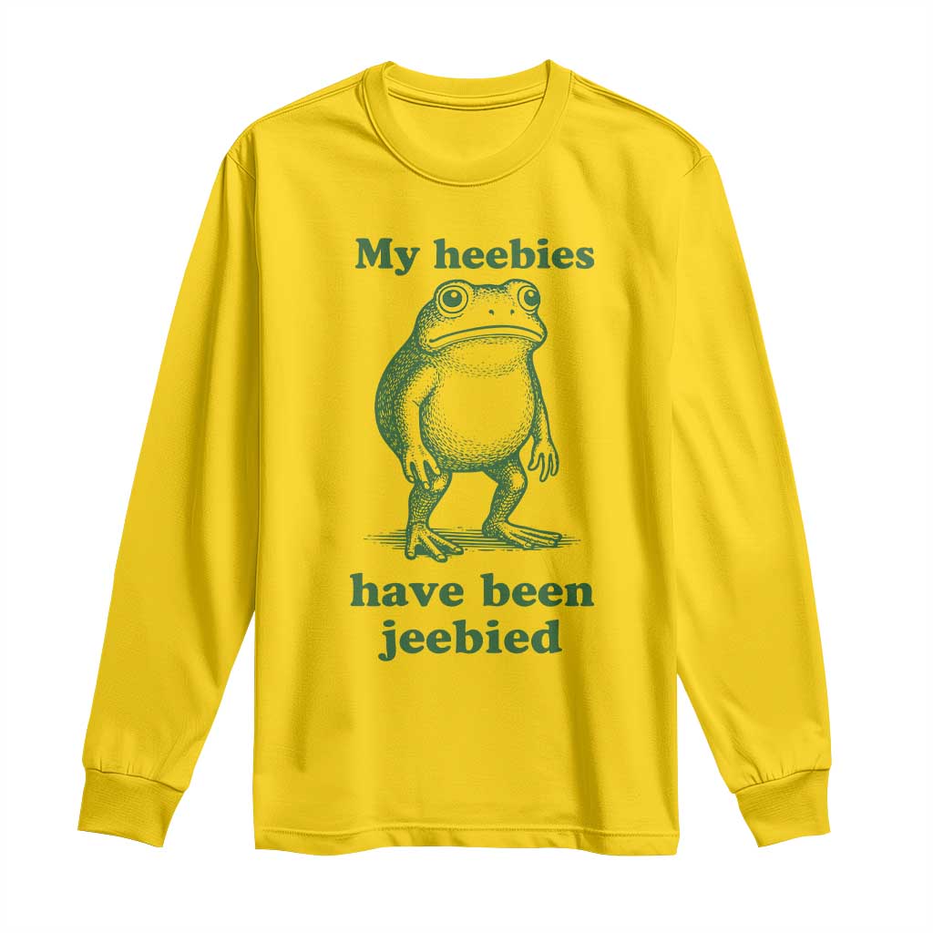 Funny Frog Long Sleeve Shirt My Heebies Have Been Jeebied Weirdcore Meme TS10 Daisy Print Your Wear