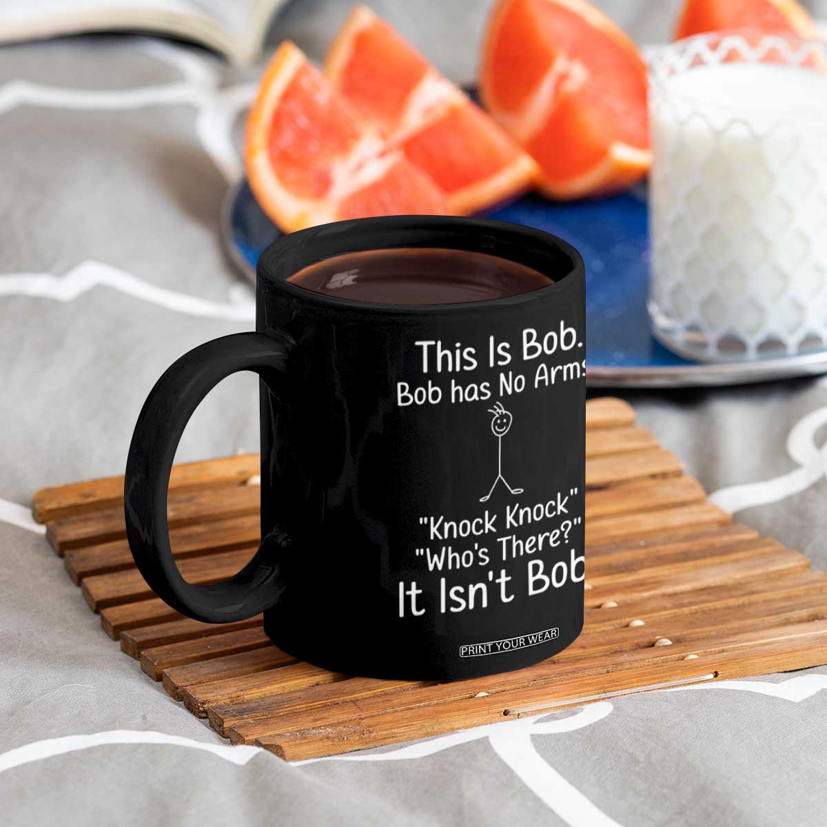 Funny This is Bob Knock Knock Joke Coffee Mug TS10 Print Your Wear