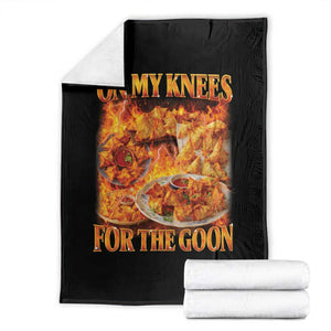Funny Crab Rangoon Meme Throw Blanket Vintage 90s Style On My Knees Bootleg Graphic TS10 Black Print Your Wear