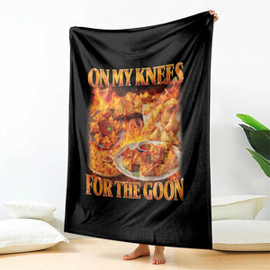 Funny Crab Rangoon Meme Throw Blanket Vintage 90s Style On My Knees Bootleg Graphic TS10 Print Your Wear
