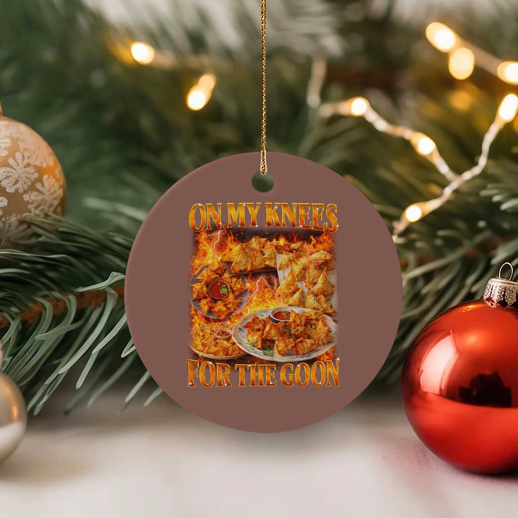 Funny Crab Rangoon Meme Ceramic Ornament Vintage 90s Style On My Knees Bootleg Graphic TS10 1pc Mocha Print Your Wear