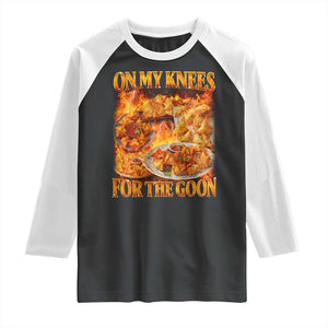 Funny Crab Rangoon Meme Raglan Shirt Vintage 90s Style On My Knees Bootleg Graphic TS10 Black White Print Your Wear
