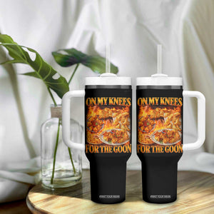 Funny Crab Rangoon Meme Tumbler With Handle Vintage 90s Style On My Knees Bootleg Graphic TS10 Print Your Wear
