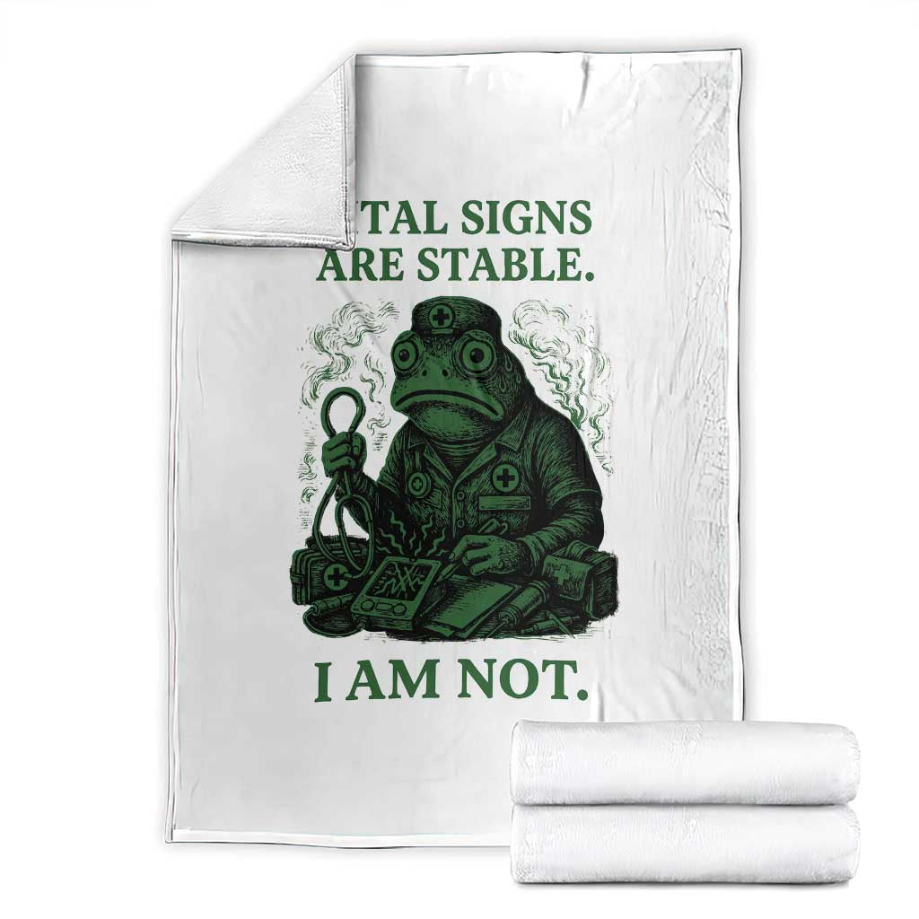 Frog Medic Throw Blanket Funny Animal EMT Emergency Health Workers TS10 White Print Your Wear