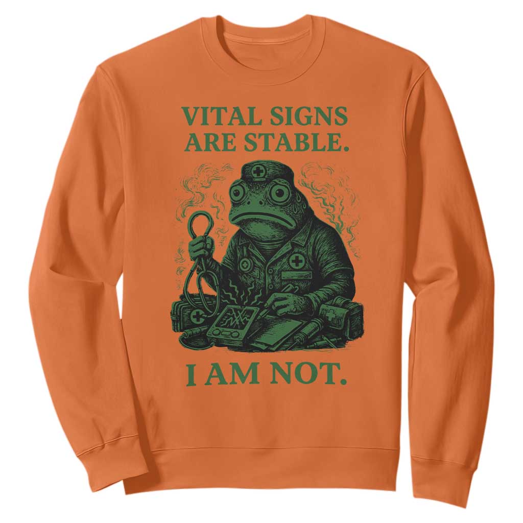 Frog Medic Sweatshirt Funny Animal EMT Emergency Health Workers TS10 Orange Print Your Wear